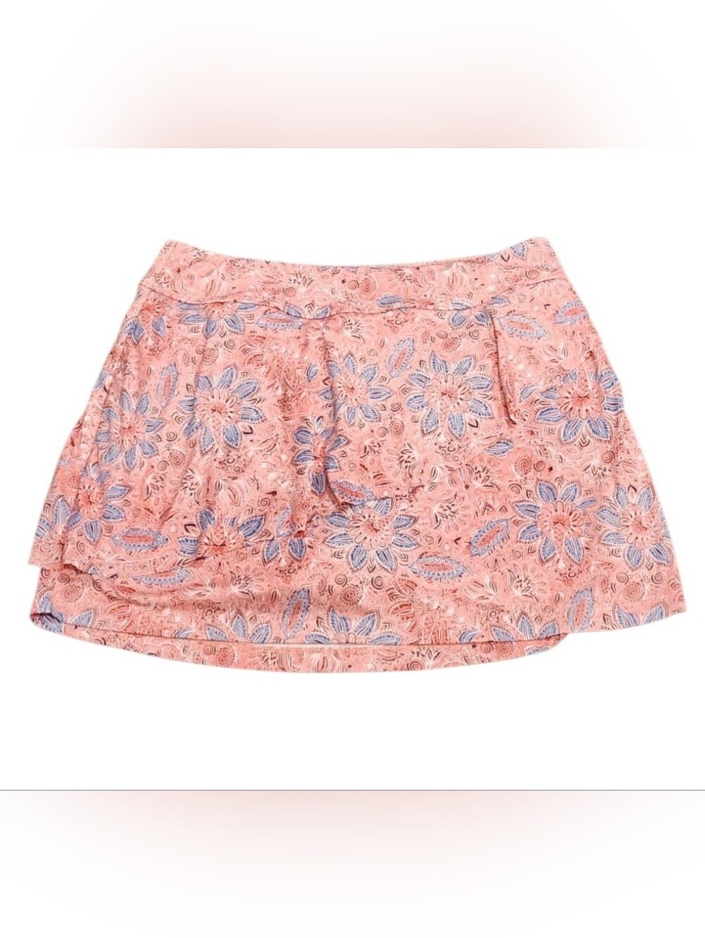 Bundle Greg Norman Collection Floral Circle Skirts in Peach & Light Blue - Picture 5 of 14